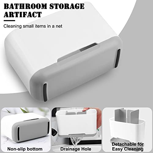 Cerpourt Large Toothbrush Holder, Anti-Slip Electric Toothbrush Organizer - Grey