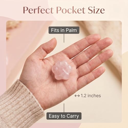 Rose Quartz Rainbow Bridge Pet Memorial Gift - Paw Print Keepsake