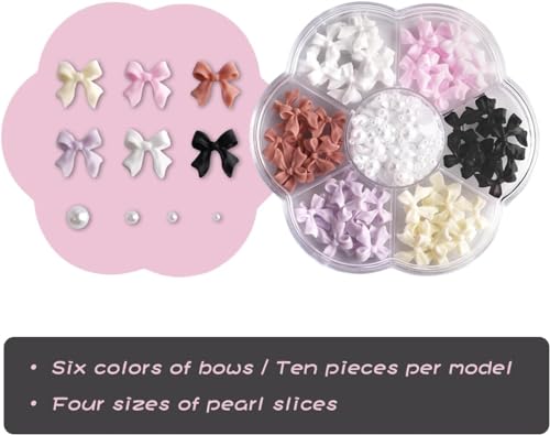 3D Butterfly Bow-Knot Nail Rhinestones Set Colorful Crystal Charms