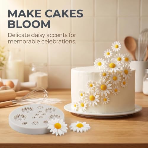 Mini Daisy Silicone Molds for Fondant & Cake Decoration