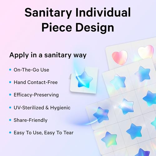 Sosky Holographic Pimple Patches - Hydrocolloid Acne Zit Stickers with Salicylic Acid, 36 Count