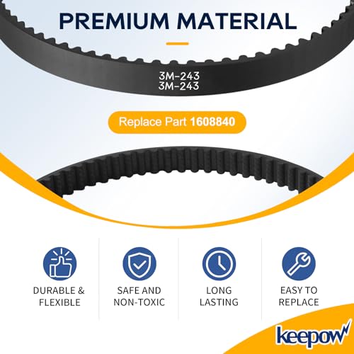 KEEPOW Replacement Belt Set for Bissell Pet Hair Eraser Vacuum