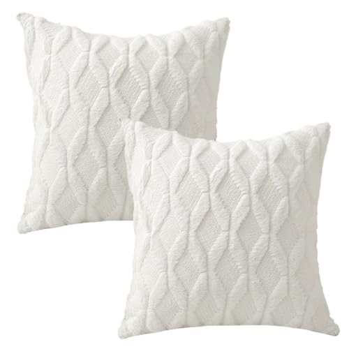 HUIDORLE Velvet Throw Pillow Covers, 18x18 Inch Boho Cushion Case Set of 2