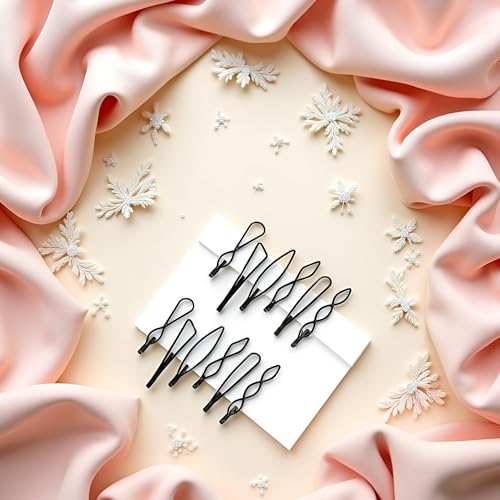 Black Vintage Bobby Pins Set 12Pcs Mini Hair Clips for Bangs Styling