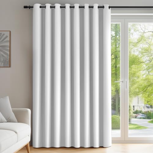Deconovo Greyish White 100W x 108L Blackout Curtain Panel for Bedroom & Living Room