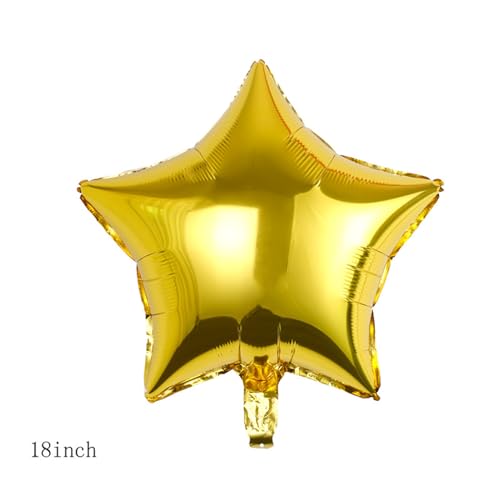8PCS Black Gold Birthday Foil Balloons 18 Inch Mylar Round Party Decorations