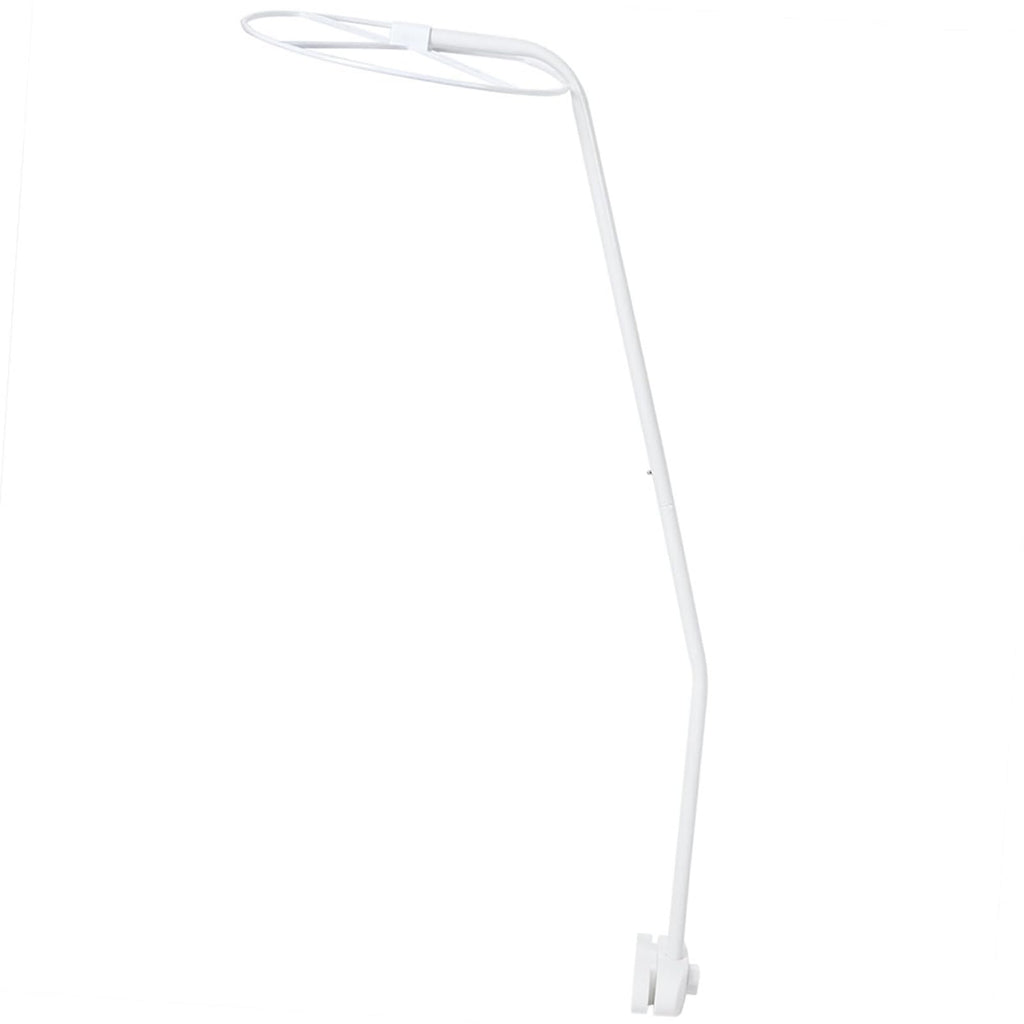 Adjustable Clip On Crib Canopy Holder, 0.9m/2.95ft Baby Net Support Rack for Crib Cot Bed, Easy Install Mosquito Net Stand for Nursery, Universal Crib Conversion Accessories (White)