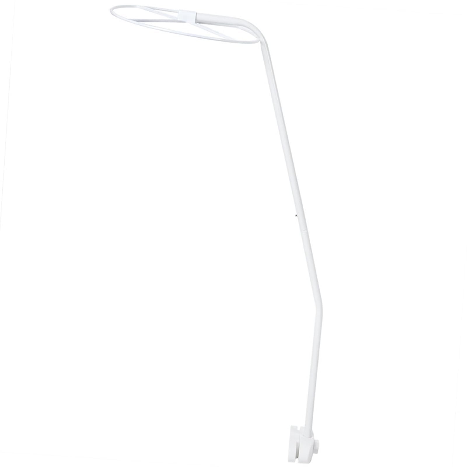 Adjustable Clip On Crib Canopy Holder, 0.9m/2.95ft Baby Net Support Rack for Crib Cot Bed, Easy Install Mosquito Net Stand for Nursery, Universal Crib Conversion Accessories (White)