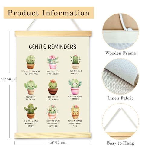 Mental Health Wall Art Poster with Hanger Frame 12x16 Inch
