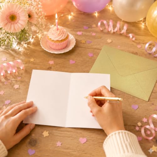 Thank You Card with Envelope & Stickers - 5.3x8 Inch Appreciation Card