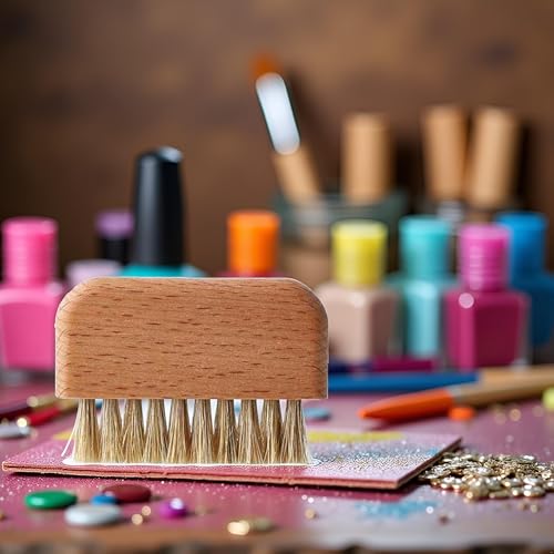 Natural Wooden Nail Brush Beech Wood Hand and Fingernail Scrub Brush