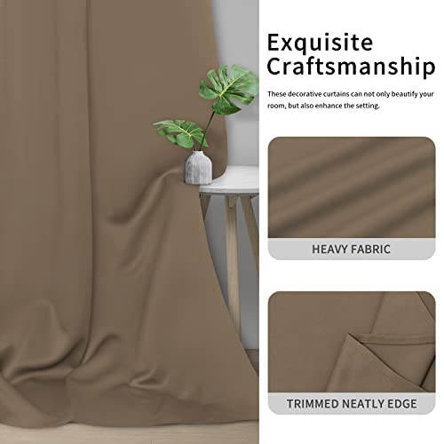 Easy-Going Blackout Curtains, 2 Panels 42x45 in, Camel