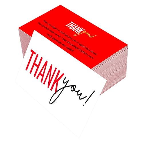 Thank You Cards Pack of 100 - Heartfelt Appreciation 2x3.5 Inches