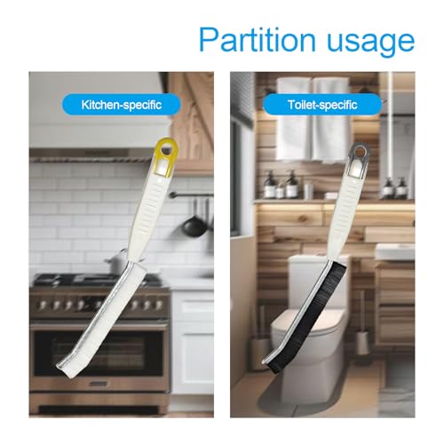 2-Pack Stiff Nylon Crevice Cleaning Brush Set for Home Use