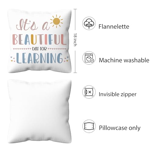 Beautiful kdqua Boho Classroom Pillow Covers 18x18 - Read Corner Decor, Gift for Teachers & Students