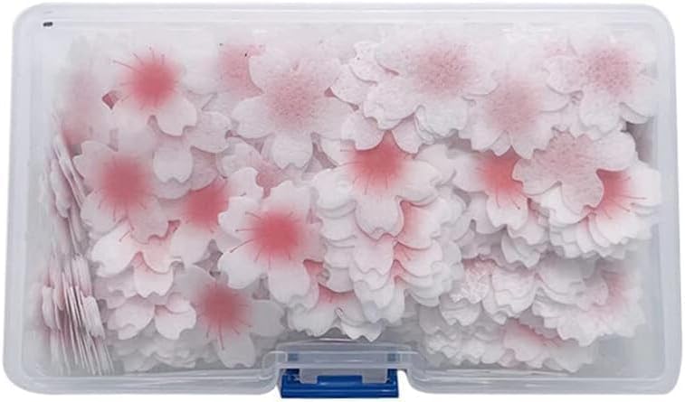 100 Edible Flower Cupcake Toppers - Sticky Rice Paper Decorations