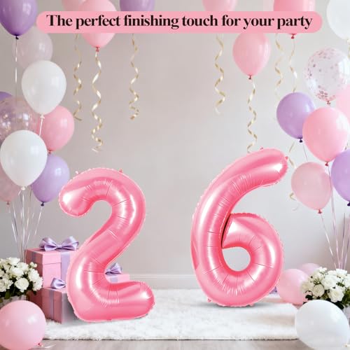 40 Inch Pink Foil Number 21 Balloon for 21st Birthday Party