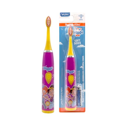 Brush Buddies Blippi Kids Electric Toothbrush Battery Powered Purple