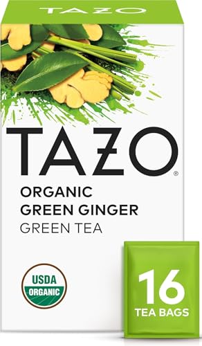 TAZO Organic Green Ginger Tea Bags - 16 Count Caffeinated Herbal Blend