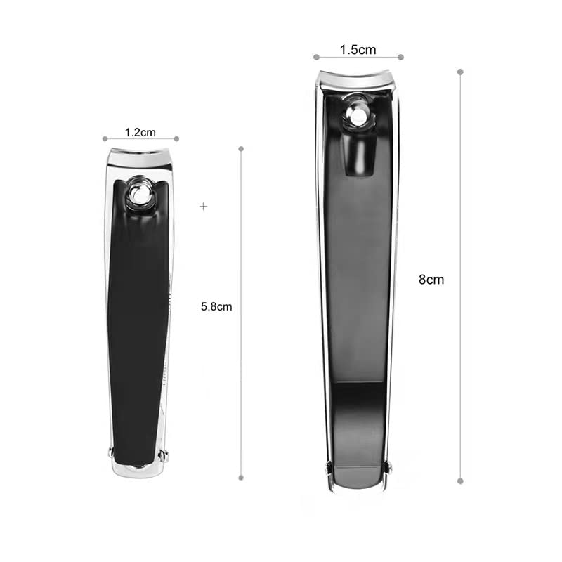 CRYSTALBEI Stainless Steel Nail Clipper Set for Fingernails and Toenails