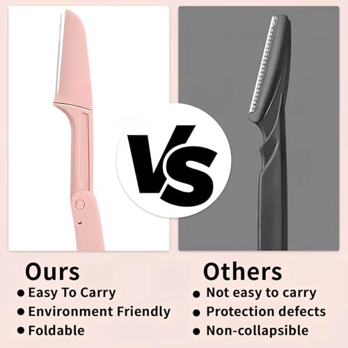 Dermaplaning Razors and Eyebrow Shaper Tool, 3-Pack Facial Hair Remover