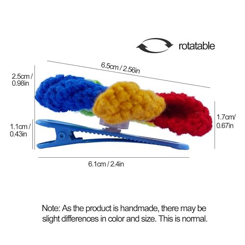 Coolideas Handmade Crochet Yarn Hair Clip Windmill Barrette Cute Hair Accessory