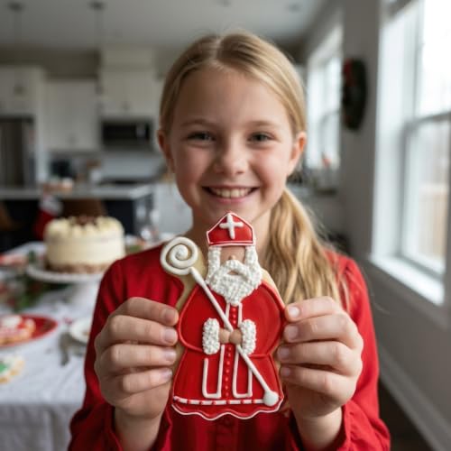 Saint Nicholas Cookie Cutter - 4-Inch Christmas Baking Tool Made in USA