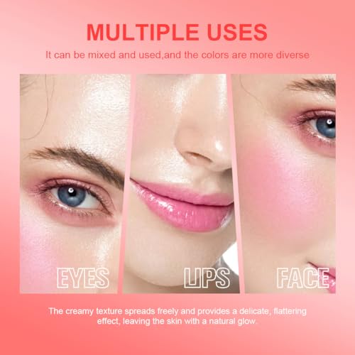 TEEROVA Cream Blush Stick - Natural Glow Hydrating Cheek & Lip Tint (#5 Berry)