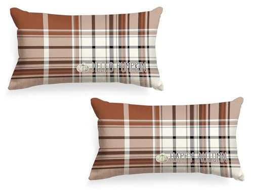 Benjia 12x20 Autumn Throw Pillow Covers Set of 2 - Watercolor Design