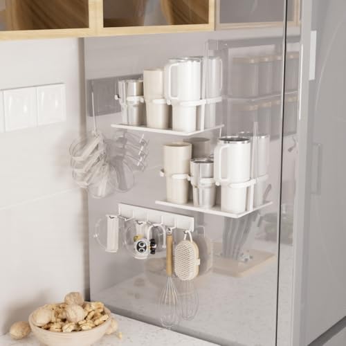 Magnetic Stanley Cup Organizer for 30/40 oz Tumblers - White