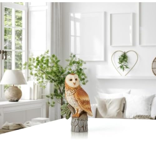 Enesco Jim Shore Heartwood Creek Barn Owl Bird Figurine, 6 Inch, Multicolor