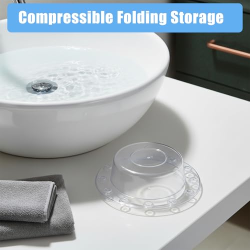 Bremorou Universal Silicone Bathtub Overflow Drain Cover, 2 Pack