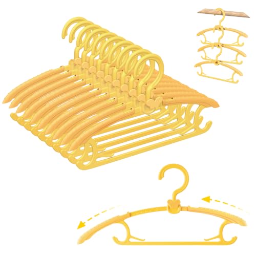 Adjustable Kids Hangers (10 Pack) - Non-Slip Plastic for Toddlers