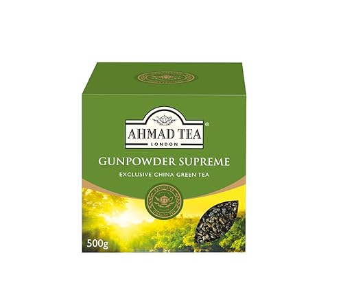 Ahmad Tea Gunpowder Green Tea Loose Leaf, 500g - Caffeinated