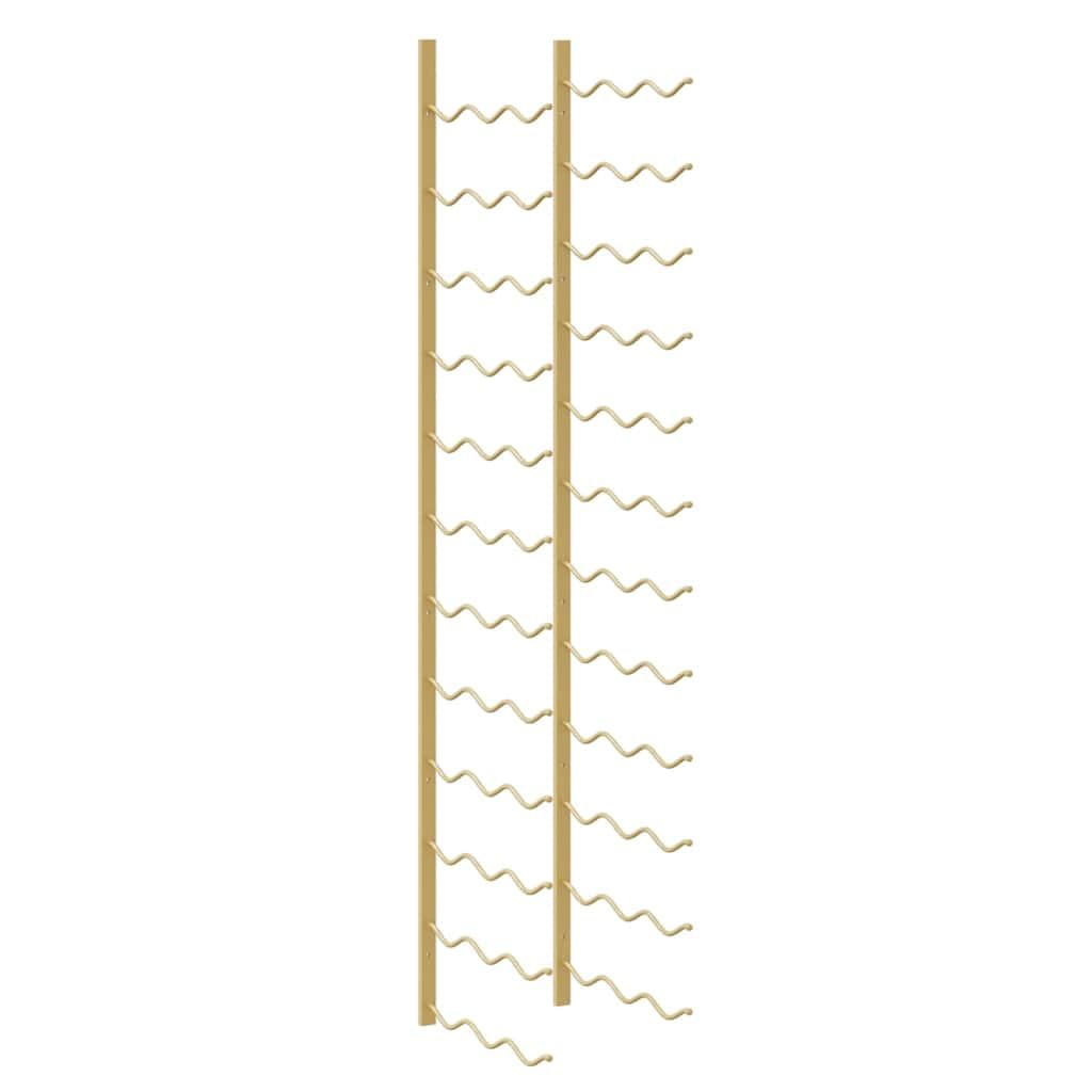 vidaXL Wall Mounted Wine Rack for 36 Bottles - Gold Iron - Easy Assembly and Durable - Trendy Wine Storage Solution for Modern Homes