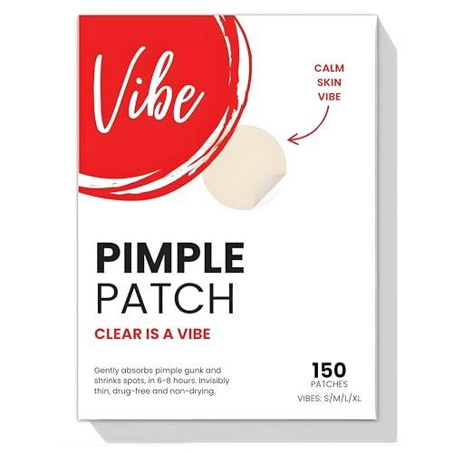 Vibe Pimple Patches 150 Count - Hydrocolloid Acne Spot Stickers