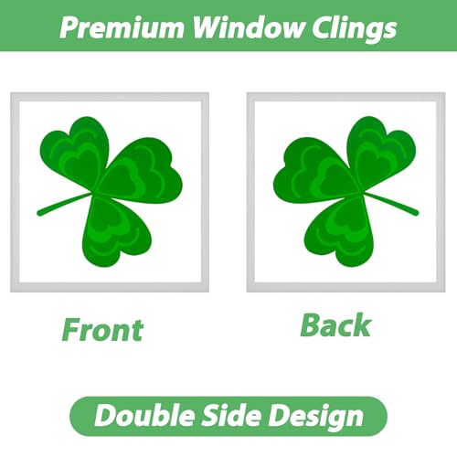 St Patricks Day Window Clings - 117 Reusable Shamrock Stickers