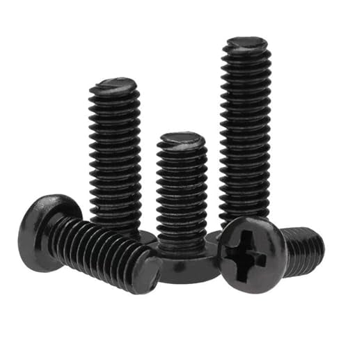 M6 x 12mm Black TV Monitor Mounting Screws - 50 PCS Set