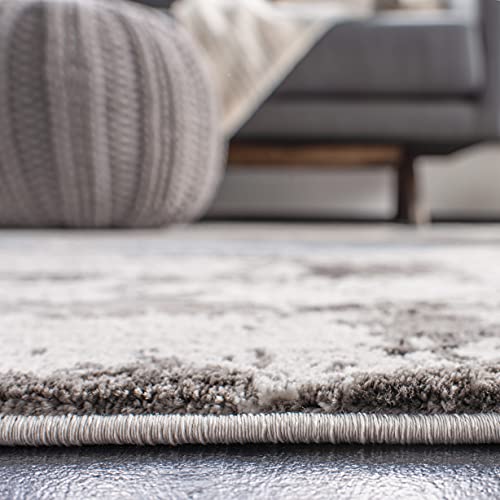 SAFAVIEH Craft Collection Accent Rug - 2'3" x 4', Grey & Blue, Modern Design, Non-Shedding & Easy Care, Ideal for High Traffic Areas in Entryway, Living Room, Bedroom (CFT820F)