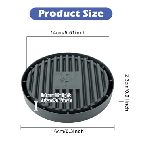 2 Pcs Toilet Plunger Drip Tray - Non-Slip Universal Holder (Grey)