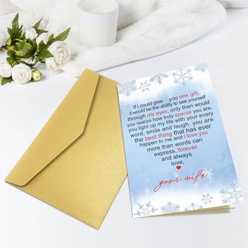 Romantic Christmas Card for Husband - Heartfelt Holiday Card