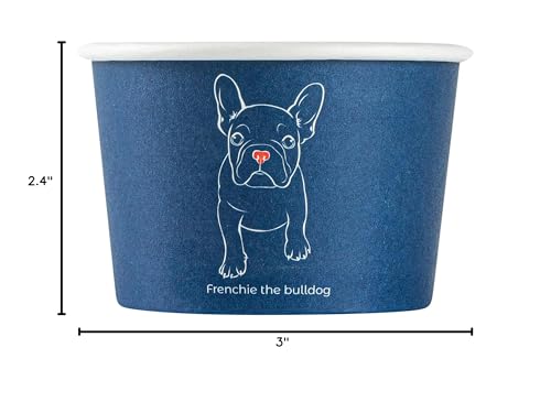 Restaurantware Coppetta 4-Ounce Dessert Cups, 200 Disposable Ice Cream Cups - Lids Sold Separately, Heavy-Duty, Frenchie Paper Frozen Yogurt Bowls, For Hot And Cold Foods