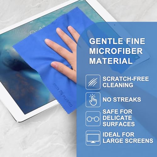 Eco-Fused Microfiber Cleaning Cloths - 5 Pack for Glasses & Lenses