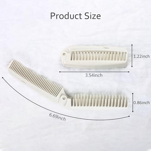 Kootinn 4-Piece Wheat Straw Foldable Hair & Makeup Travel Comb