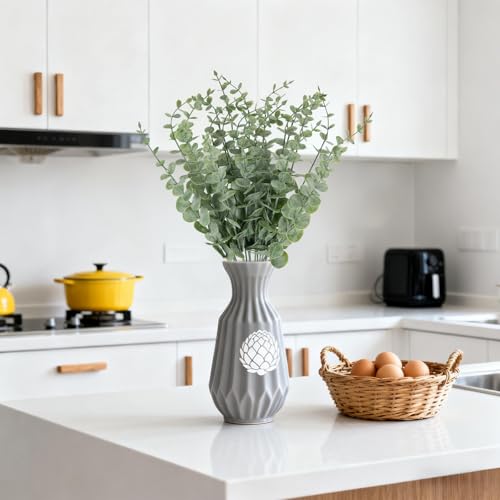 10pcs Artificial Eucalyptus Stems, 14.5in Realistic Fake Greenery Branches