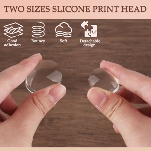 Clear Nail Stamper Set Double Headed Silicone French Tip Tool with Scraper