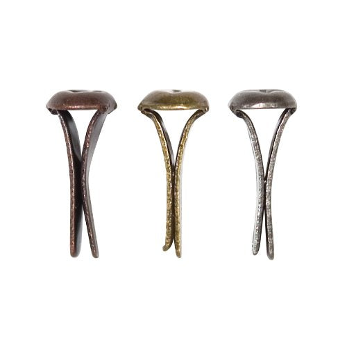 Tim Holtz Mini Fasteners - 99 Pack Antique Metal Brads, 1/4 Inch