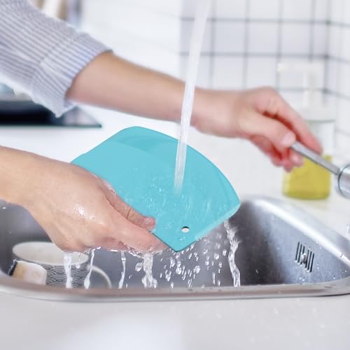 CEWIFO 4-Pack Flexible Dough Scrapers - BPA-Free & Easy to Clean
