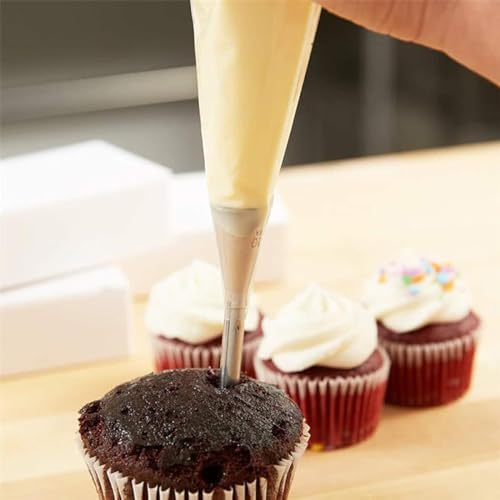KuuGuu 6-Piece Stainless Steel Cream Puff Piping Nozzle Tip Set