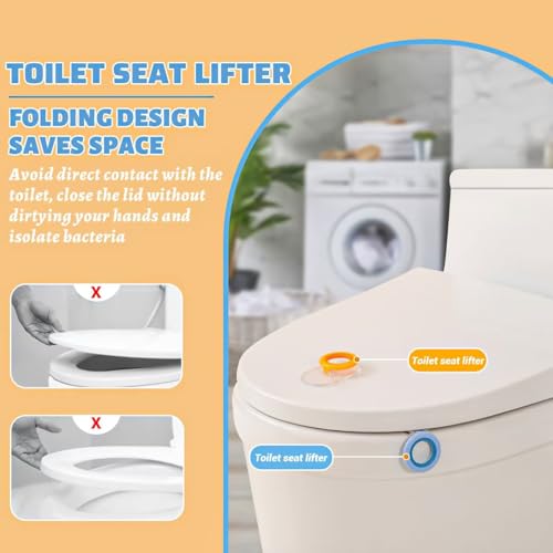 MdakeGo 6-Pack Toilet Seat Cover Lifter with Color Options - Hygienic Bathroom Accessory